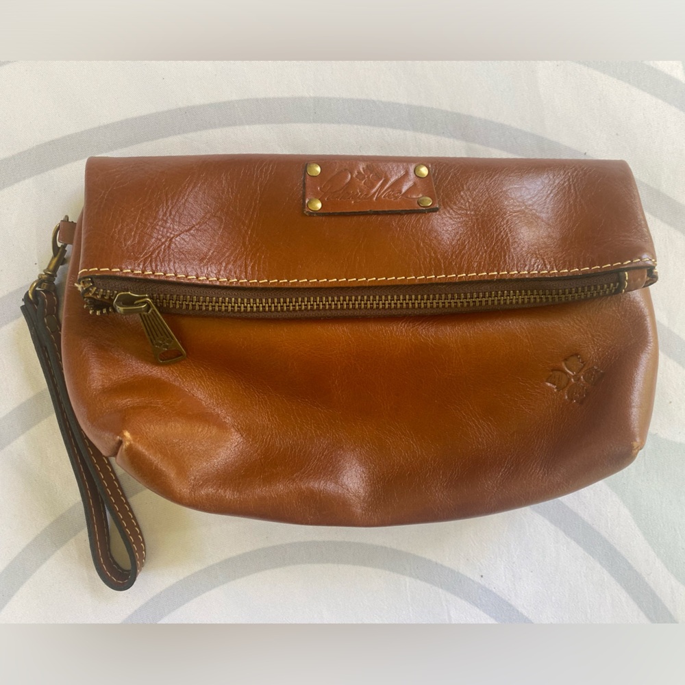 Patricia Nash Brown Leather Wristlet